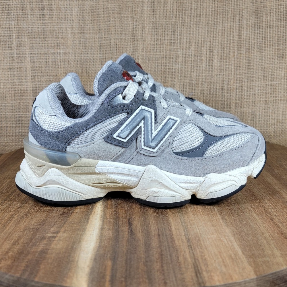 New Balance 9060 Sneakers Gray Suede Mesh Chunky Athletic Shoes Kids Size 13